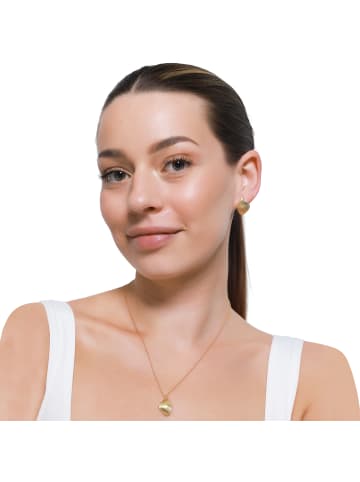 Steel_Art Schmuckset Frauen mit Halskette und Ohrring Olea goldfarben in goldfarben
