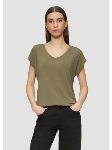 QS T-Shirt kurzarm in Olive