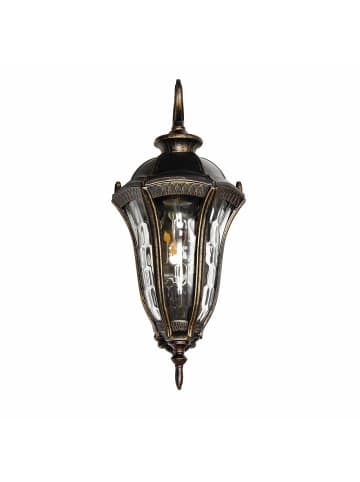 Licht-Erlebnisse Außen Wandlampe (B)21 x (H)45.5 cm in Schwarz Kupfer