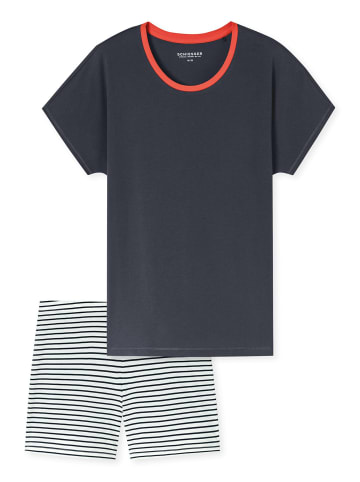 Schiesser Pyjama Casual Essentials in graphit