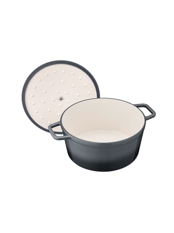 Berndes Bräter/Kochtopf rund, Gusseisen- b.iron in schwarz/grau