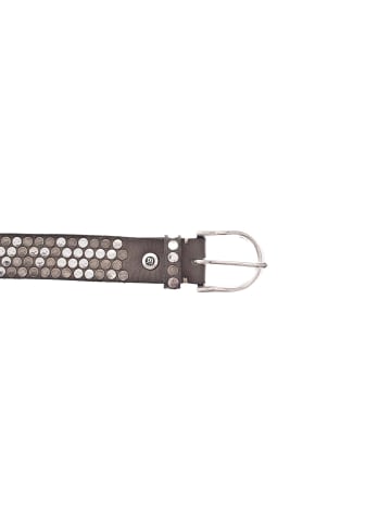 b.belt Nietengürtel Leder taupe