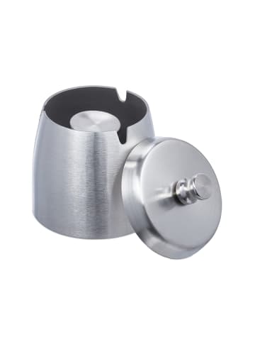 relaxdays 2 x Aschenbecher in Silber