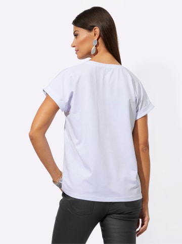 creation L Print-Shirt in weiß-papaya-bedruckt