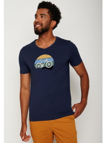 GreenBomb T-Shirt Bike Downhill in Marineblau
