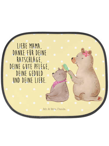 Mr. & Mrs. Panda Sonnenschutz Fürs Auto Bär Kind mit Spruch in Gelb Pastell