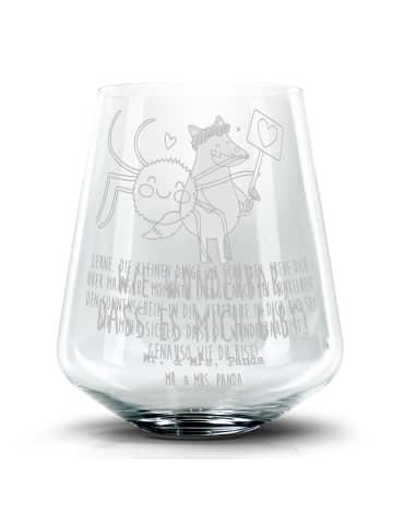 Mr. & Mrs. Panda Whiskyglas Spinne Agathe Motivation mit Spruch in Transparent