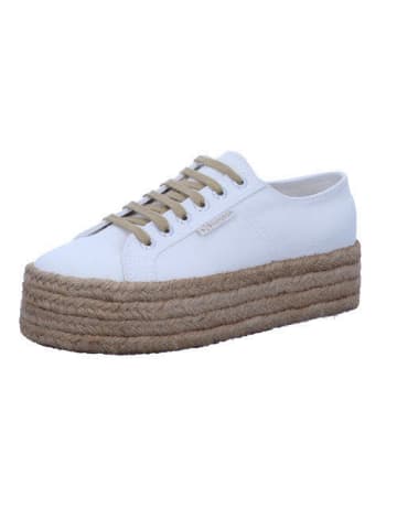 Superga Damen- Schnürschuhe Drill Denimw Rope in weiss