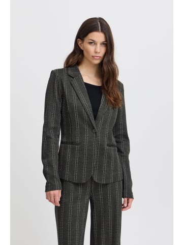 ICHI Blazer IHRUTI Regular fit in Dark Grey Melange Stripe