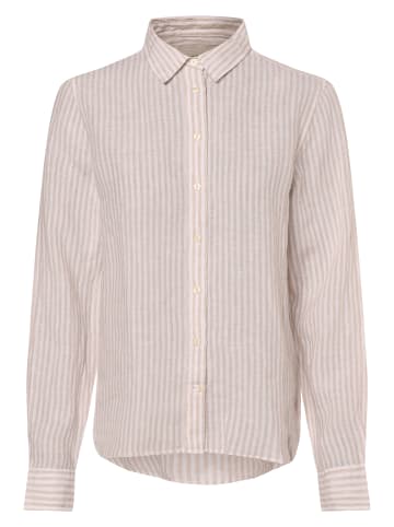 Gant Leinenbluse in beige weiß