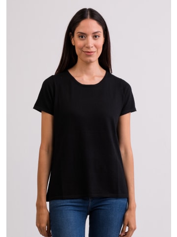 CASH-MERE.CH T-Shirt mit Rundhals in Schwarz