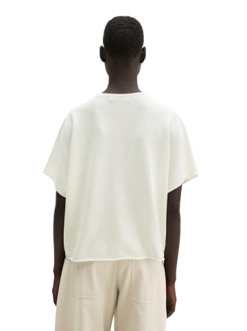 Marc O'Polo Kurzarm-Pullover loose in White Cotton
