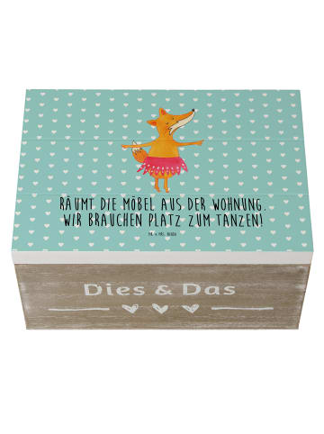 Mr. & Mrs. Panda fotobox Fuchs Ballerina mit Spruch in Türkis Pastell
