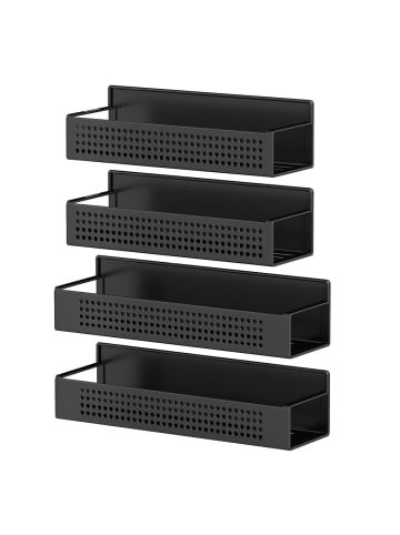 SONGMICS Gewürzregal Beque in Schwarz - (B)30 x (H)7.5 x (T)10 cm