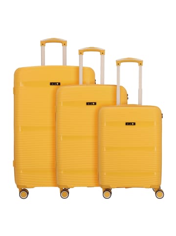 D&N Travel Line 4200 4-Rollen Kofferset 3 tlg. in yellow