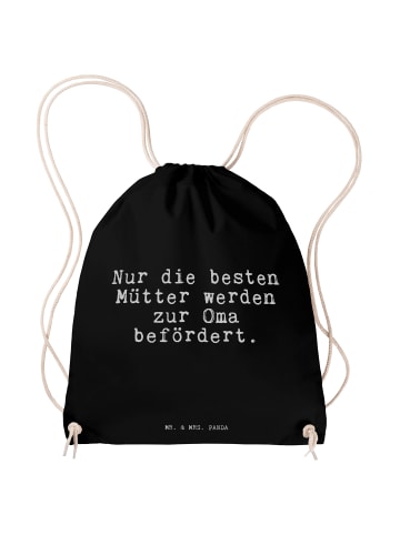 Mr. & Mrs. Panda Gymnastiktasche Nur die besten Mütter... mit Sp... in Schwarz