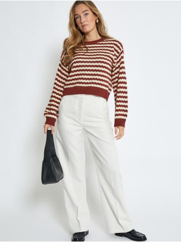 DESIRES Pullover in Madder Brown Stripe