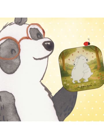 Mr. & Mrs. Panda Untersetzer Quadratisch Eisbär Umarmen Design o... in Weiß