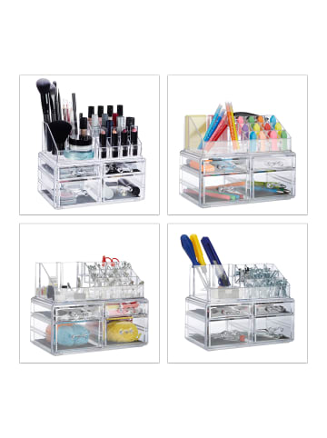 relaxdays Make Up Organizer in Transparent