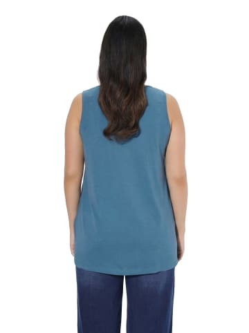 Ulla Popken Strick-Top in denimblau