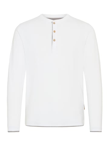 INDICODE Rundhalsshirt IDGifford 40127MM Longsleeve mit Knopfleiste in Weiß