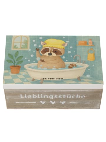 Mr. & Mrs. Panda Box Waschbär Design ohne Spruch in Weiß