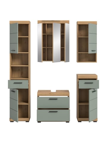 ebuy24 Badmöbelset Scout Staubgrün 164 x 34 cm
