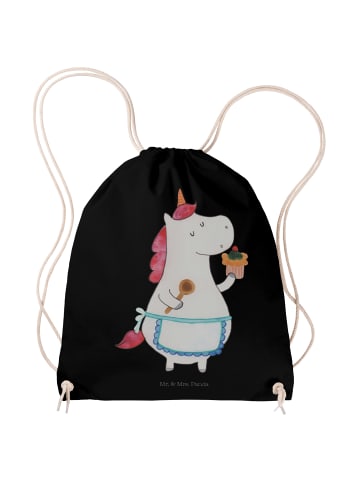 Mr. & Mrs. Panda Jutebeutel Einhorn Küche ohne Spruch in Schwarz