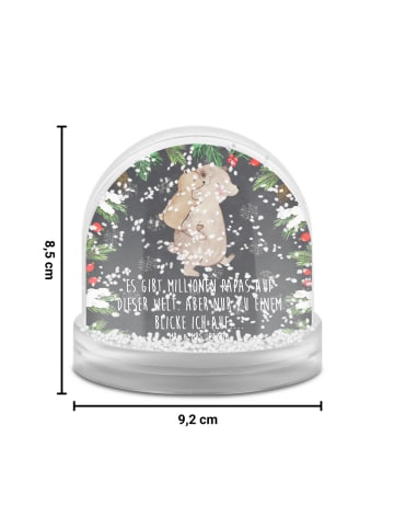 Mr. & Mrs. Panda Weihnachts Schneekugel Papa Bär mit Spruch in Kreidetafel
