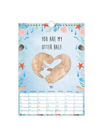Mr. & Mrs. Panda Kunstkalender 2026 Otter Collection mit Spruch in Weiß