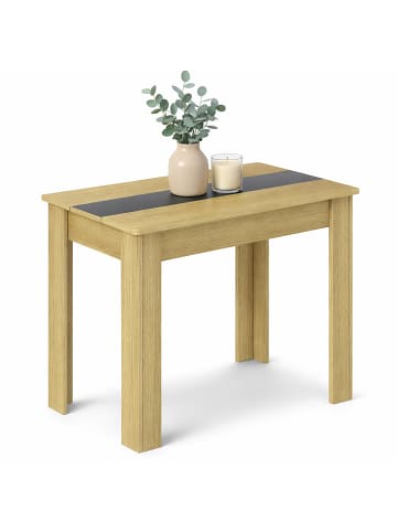 VCM Esstisch Küchentisch B. 80 x T. 50 cm Disalo in Honig-Eiche / Anthrazit