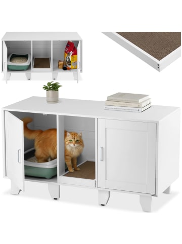 tectake Katzenschrank Freya, versteckte Eingänge an den Innenseiten
