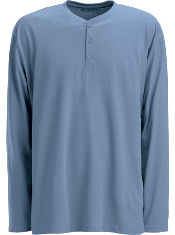 REDBEST Single-Jersey Langarmshirt in jeansblau