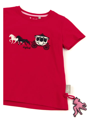 Sigikid T-Shirt Pink Horses in rot