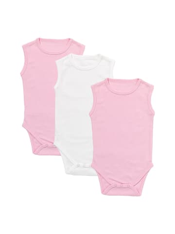 Schlummersack Baby-Bodys ärmellos 3er-Pack in Rosa