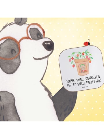 Mr. & Mrs. Panda gläseruntersetzer Sommerfreude mit Spruch in Weiß