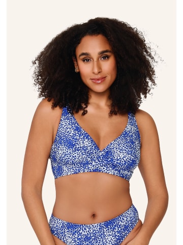 LINGADORE Bügel Bikini top Blau weiss Druck