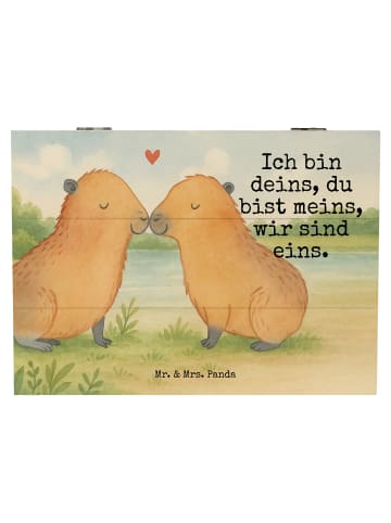 Mr. & Mrs. Panda Aufbewahrungsbox Capybara Liebe Design mit Spruch in Weiß