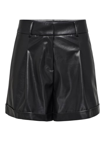 ONLY Shorts in Lederoptik in Black