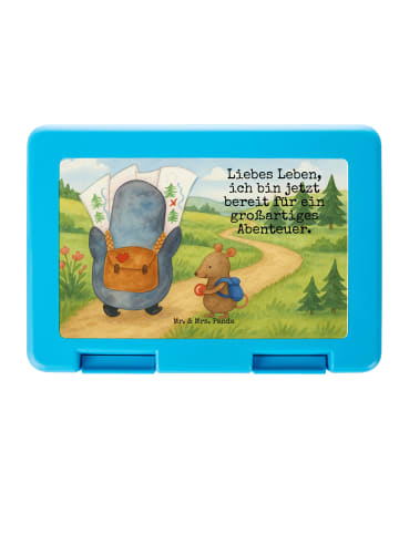 Mr. & Mrs. Panda Snackbox Pinguin & Maus Wanderer Design mit Spruch in Weiß