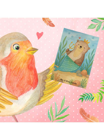 Mr. & Mrs. Panda Grußkarte Wassermann Astrologie Design ohne Spruch in Weiß