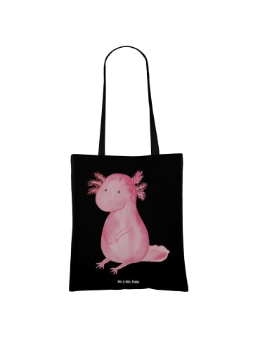Mr. & Mrs. Panda Jutebeutel Axolotl Niedlich ohne Spruch in Schwarz