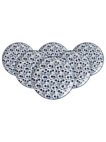 Ritzenhoff & Breker 6er Set Dessertteller Royal Sakura ø 21,5 cm blau-weiß in blau-weiß