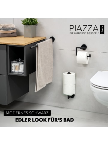 bremermann Teleskop-Handtuchstange PIAZZA BLACK 30 bis 50 cm