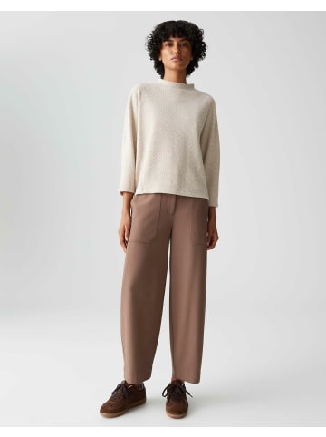 OPUS Rundhalspullover für Damen in weiß