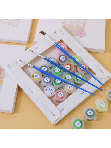 ARTNANAS Mini Malen nach Zahlen 4er/6er Set-"Dessert 2"