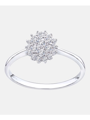 Diamant L'éternel Cluster-Ring aus 375 Weißgold mit Diamant