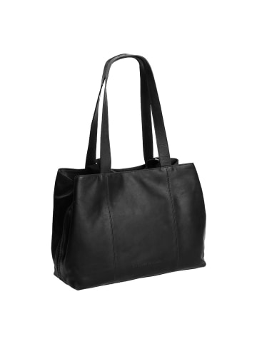 The Chesterfield Brand Wax Pull Up Schultertasche Leder 36.5 cm black