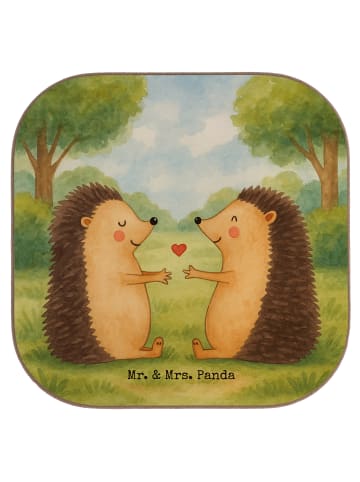 Mr. & Mrs. Panda Tassen Untersetzer Igel Liebe Design ohne Spruch in Weiß