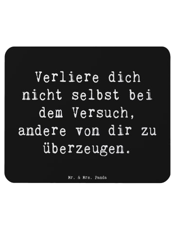 Mr. & Mrs. Panda Mauspad Spruch Selbstzweifel vermeiden mit Spruch in Schwarz